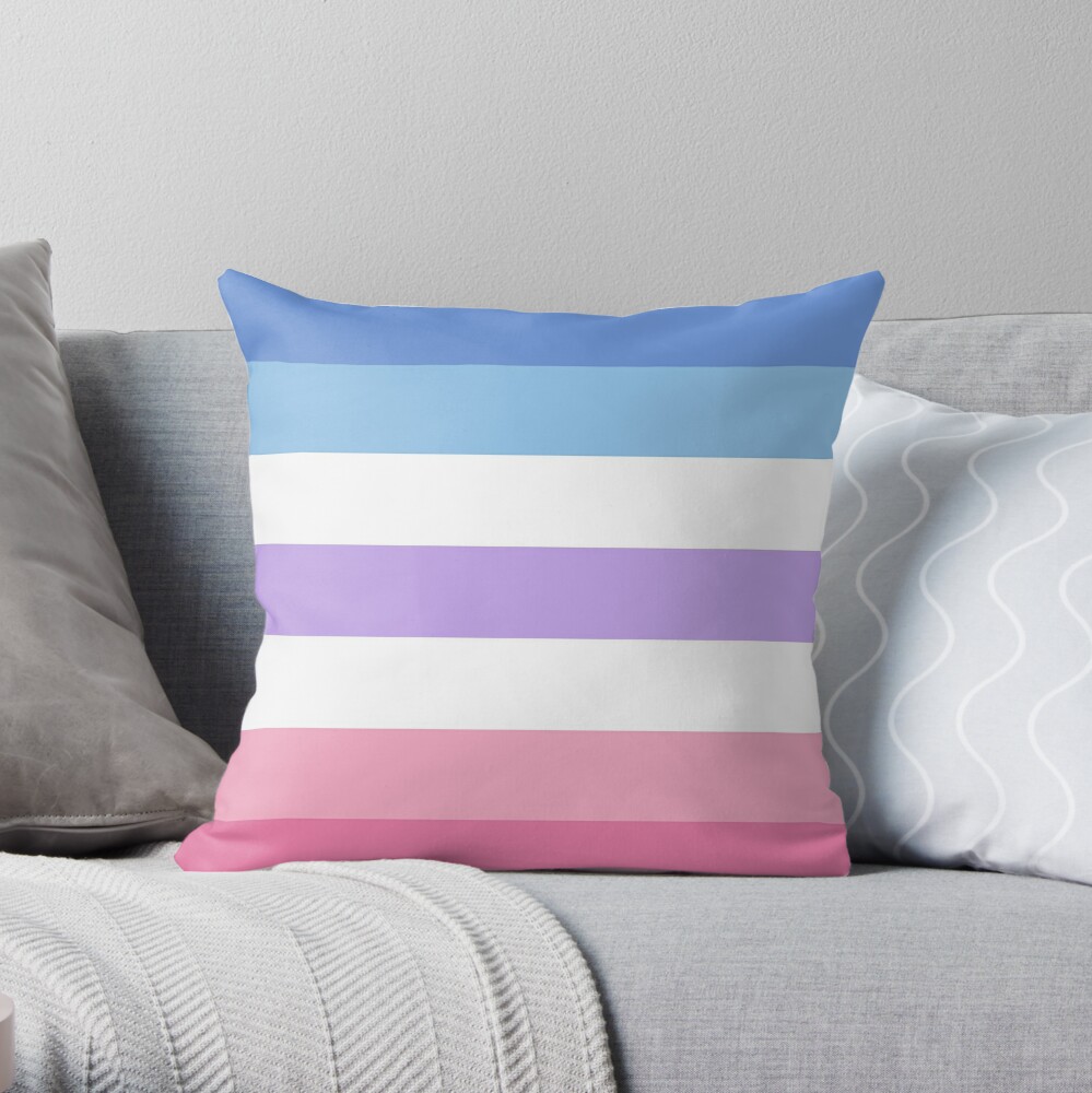 Redbubble has a large collection of products with the Bigender Flag, such as pillows, phone cases, T-shirts, mugs, hats, and much more!
